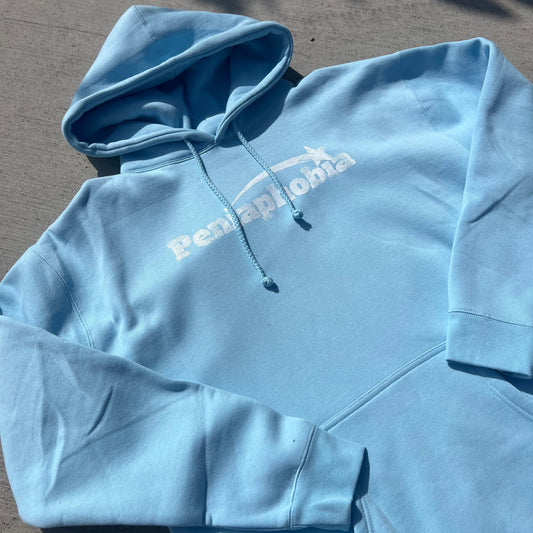 Aqua Blue NOT 444 YOU! Rhinestone Hoodie